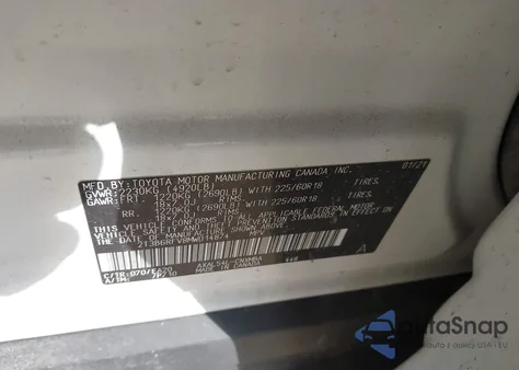 2021 Toyota Rav4 Hybrid Xle Premium from USA, damaged, VIN 2T3B6RFV8MW014874